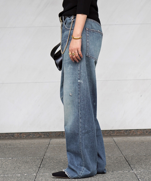 DENIM DELIGHT DAYS （デニム デライト デイズ）の「【DENIM DELIGHT DAYS】SELVEDGE STRAIGHT JEANS（デニムパンツ・レディース・ライトブルー・40/34/38/36）」の8枚目の写真