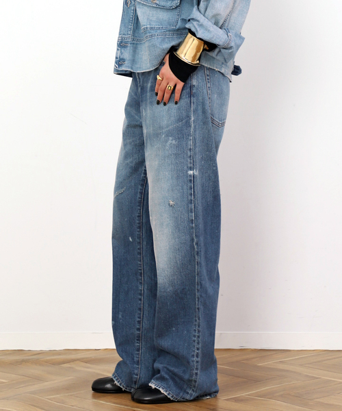 DENIM DELIGHT DAYS （デニム デライト デイズ）の「【DENIM DELIGHT DAYS】SELVEDGE STRAIGHT JEANS（デニムパンツ・レディース・ライトブルー・40/34/38/36）」の13枚目の写真