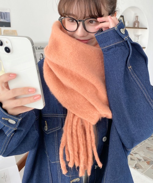 moment+(モーメントプラス)の「アソートセールマフラー(マフラー・レディース・クリアグリーン/オレンジ系その他/チャコールグレー/パープル/ブラウン・FREE)」の5枚目の写真