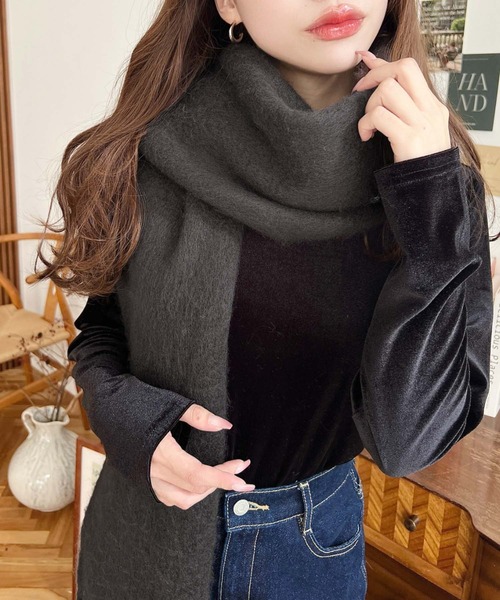 moment+(モーメントプラス)の「アソートセールマフラー(マフラー・レディース・クリアグリーン/オレンジ系その他/チャコールグレー/パープル/ブラウン・FREE)」の9枚目の写真