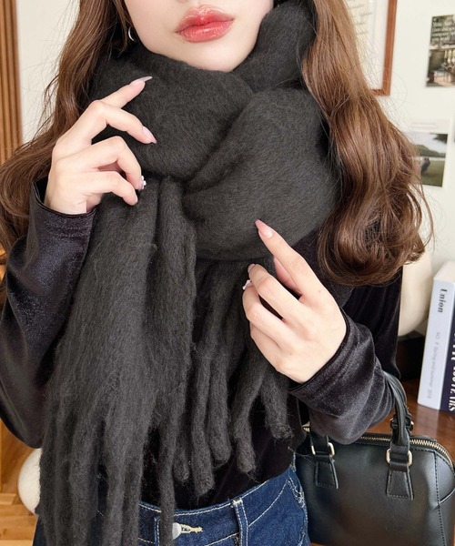 moment+(モーメントプラス)の「アソートセールマフラー(マフラー・レディース・クリアグリーン/オレンジ系その他/チャコールグレー/パープル/ブラウン・FREE)」の8枚目の写真