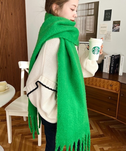 moment+(モーメントプラス)の「アソートセールマフラー(マフラー・レディース・クリアグリーン/オレンジ系その他/チャコールグレー/パープル/ブラウン・FREE)」の19枚目の写真