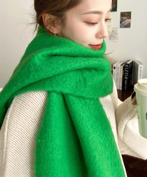 moment+(モーメントプラス)の「アソートセールマフラー(マフラー・レディース・クリアグリーン/オレンジ系その他/チャコールグレー/パープル/ブラウン・FREE)」の18枚目の写真