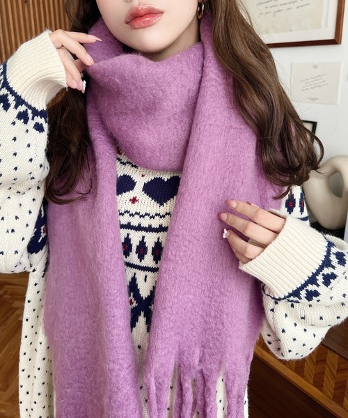 moment+(モーメントプラス)の「アソートセールマフラー(マフラー・レディース・クリアグリーン/オレンジ系その他/チャコールグレー/パープル/ブラウン・FREE)」の22枚目の写真