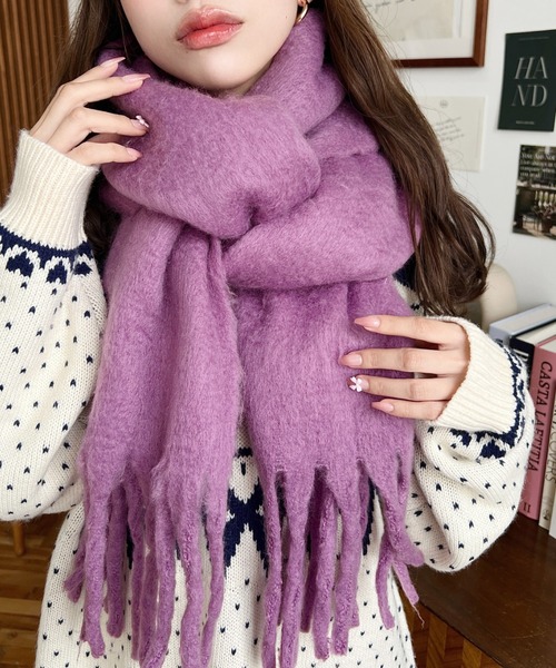 moment+(モーメントプラス)の「アソートセールマフラー(マフラー・レディース・クリアグリーン/オレンジ系その他/チャコールグレー/パープル/ブラウン・FREE)」の20枚目の写真