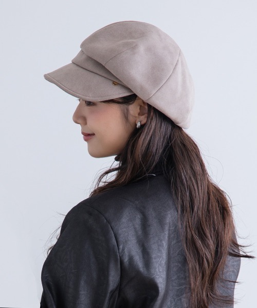 polcadot（ポルカドット）の「静電フェイクスエード キャスケット（キャスケット・レディース・ブラック/ライトベージュ/グレイッシュベージュ・FREE）」の11枚目の写真