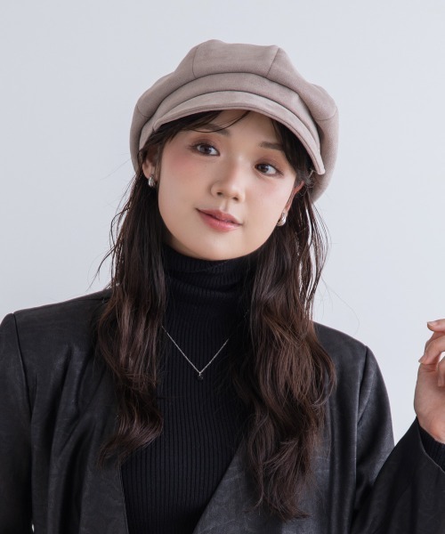 polcadot（ポルカドット）の「静電フェイクスエード キャスケット（キャスケット・レディース・ブラック/ライトベージュ/グレイッシュベージュ・FREE）」の14枚目の写真