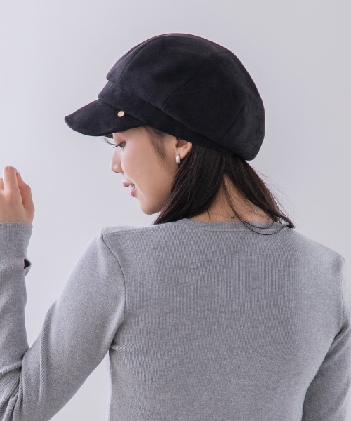 polcadot（ポルカドット）の「静電フェイクスエード キャスケット（キャスケット・レディース・ブラック/ライトベージュ/グレイッシュベージュ・FREE）」の19枚目の写真