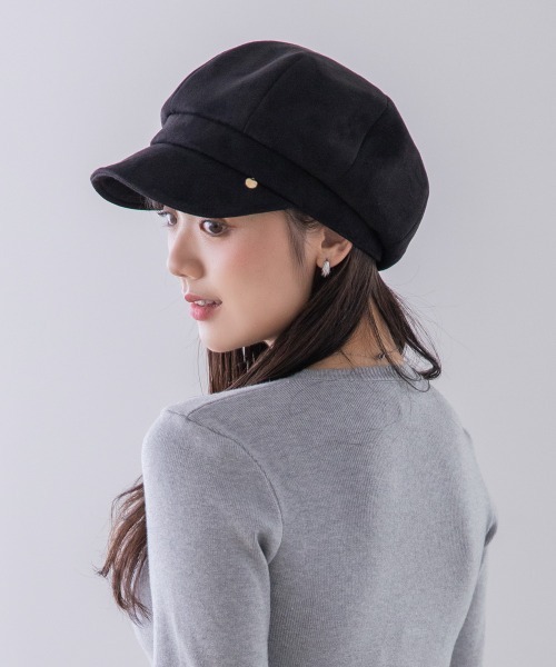 polcadot（ポルカドット）の「静電フェイクスエード キャスケット（キャスケット・レディース・ブラック/ライトベージュ/グレイッシュベージュ・FREE）」の21枚目の写真