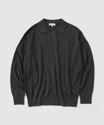 cabaret poval / キャバレーポバール MELANGE SKIPPER KNIT ポロシャツ