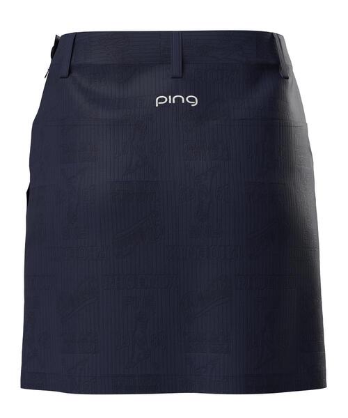 【グレー】全方向ストレッチPINGキルトジャガードスカート <LADIES LINE> (LADIES) セール】【PING APPAREL】全方向ストレッチPINGキルトジャガード