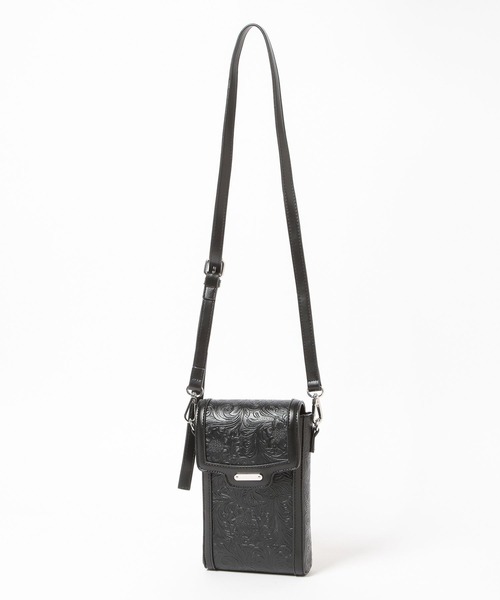 HARE（ハレ）の「Flowerエンボスミニショルダーバッグ(HARE)（ショルダーバッグ・レディース・グレー/ブラック・FREE）」の8枚目の写真