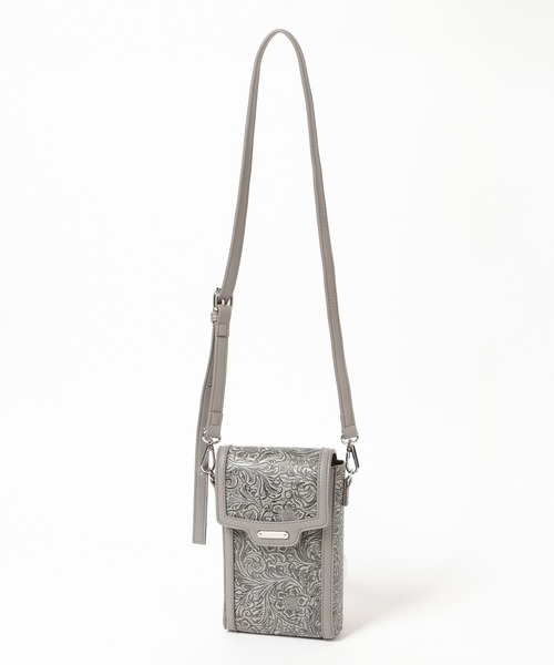 HARE（ハレ）の「Flowerエンボスミニショルダーバッグ(HARE)（ショルダーバッグ・レディース・グレー/ブラック・FREE）」の9枚目の写真