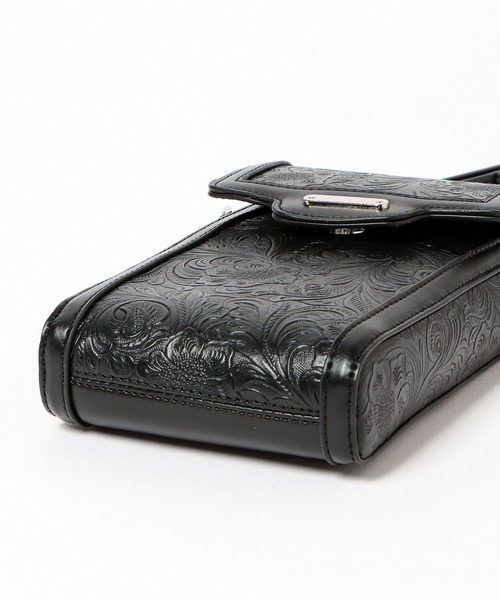 HARE（ハレ）の「Flowerエンボスミニショルダーバッグ(HARE)（ショルダーバッグ・レディース・グレー/ブラック・FREE）」の13枚目の写真