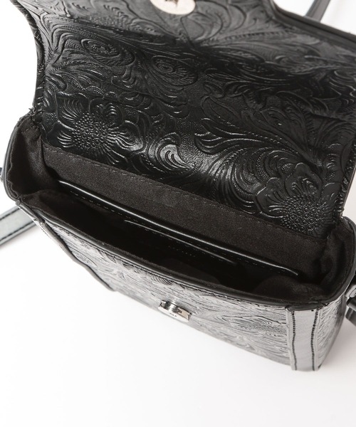 HARE（ハレ）の「Flowerエンボスミニショルダーバッグ(HARE)（ショルダーバッグ・レディース・グレー/ブラック・FREE）」の19枚目の写真