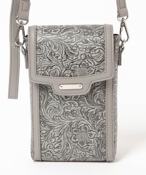 HARE（ハレ）の「Flowerエンボスミニショルダーバッグ(HARE)（ショルダーバッグ・レディース・グレー/ブラック・FREE）」の21枚目の写真