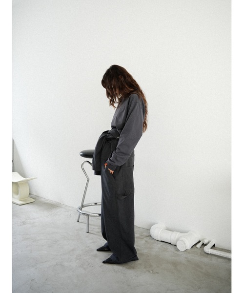 Katrin TOKYO（カトリーントーキョー）の「【UNIVERSAL OVERALL×Katrin TOKYO】back shirring body suit（Tシャツ/カットソー・レディース・ネイビー系/ホワイト/ピンク・FREE/XS）」の9枚目の写真