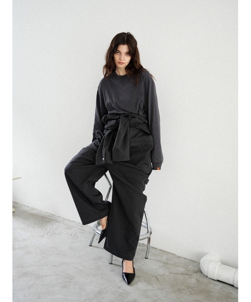 Katrin TOKYO（カトリーントーキョー）の「【UNIVERSAL OVERALL×Katrin TOKYO】back shirring body suit（Tシャツ/カットソー・レディース・ネイビー系/ホワイト/ピンク・FREE/XS）」の11枚目の写真