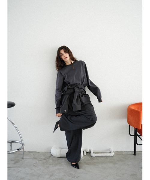 Katrin TOKYO（カトリーントーキョー）の「【UNIVERSAL OVERALL×Katrin TOKYO】back shirring body suit（Tシャツ/カットソー・レディース・ネイビー系/ホワイト/ピンク・FREE/XS）」の13枚目の写真