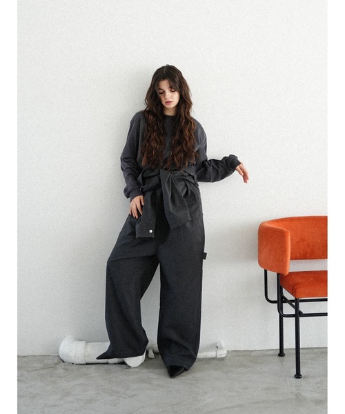 Katrin TOKYO（カトリーントーキョー）の「【UNIVERSAL OVERALL×Katrin TOKYO】back shirring body suit（Tシャツ/カットソー・レディース・ネイビー系/ホワイト/ピンク・FREE/XS）」の18枚目の写真