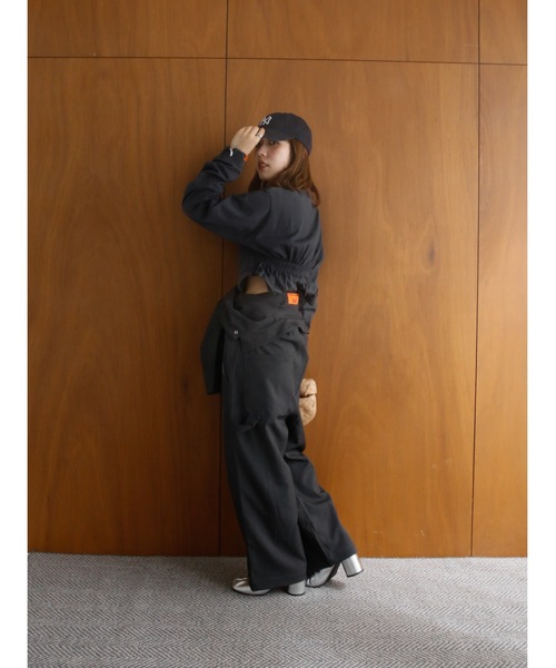 Katrin TOKYO（カトリーントーキョー）の「【UNIVERSAL OVERALL×Katrin TOKYO】back shirring body suit（Tシャツ/カットソー・レディース・ネイビー系/ホワイト/ピンク・FREE/XS）」の21枚目の写真