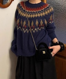 meJane | ノルディックジャガード ニットプルオーバー(ニット/セーター)