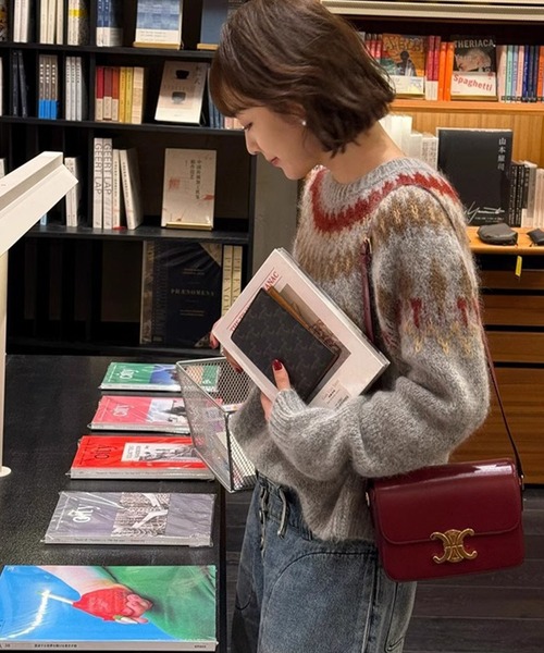 meJane（ミージェーン）の「ノルディックジャガード ニットプルオーバー（ニット/セーター・レディース・グレー系/ネイビー系・FREE）」の7枚目の写真