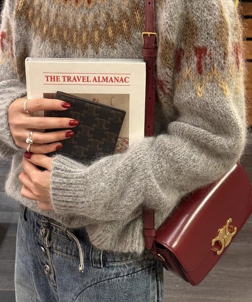 meJane（ミージェーン）の「ノルディックジャガード ニットプルオーバー（ニット/セーター・レディース・グレー系/ネイビー系・FREE）」の9枚目の写真