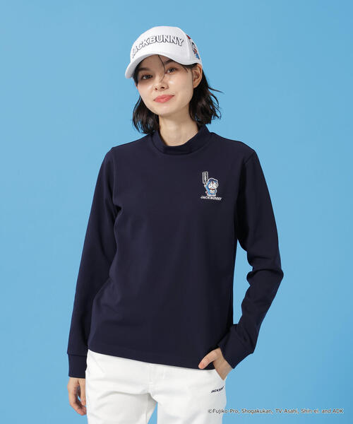 Jack Bunny!!】【ドラえもん】PE天竺長袖モックネックカットソー（T