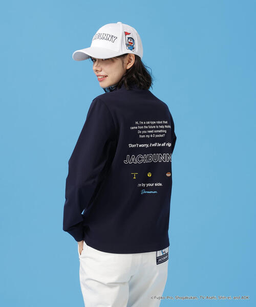 Jack Bunny!!】【ドラえもん】PE天竺長袖モックネックカットソー（T