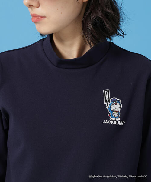 Jack Bunny!!】【ドラえもん】PE天竺長袖モックネックカットソー（T