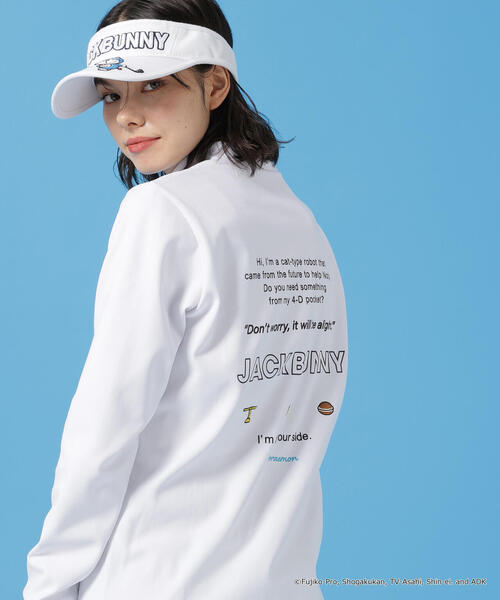 Jack Bunny!!】【ドラえもん】PE天竺長袖モックネックカットソー（T