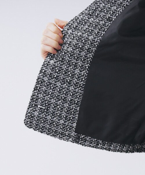 index（インデックス）の「ファンシーツイードノーカラージャケット【洗える】（ノーカラージャケット・レディース・ブラック/ベージュ系その他7/ブラック系3・42/40/38/36）」の12枚目の写真