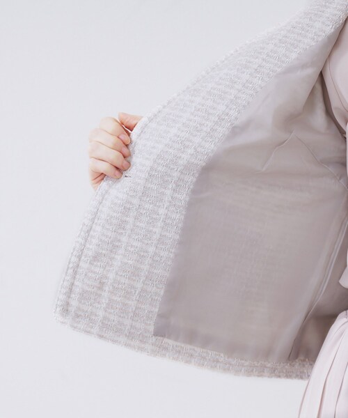 index（インデックス）の「ファンシーツイードノーカラージャケット【洗える】（ノーカラージャケット・レディース・ブラック/ベージュ系その他7/ブラック系3・42/40/38/36）」の17枚目の写真