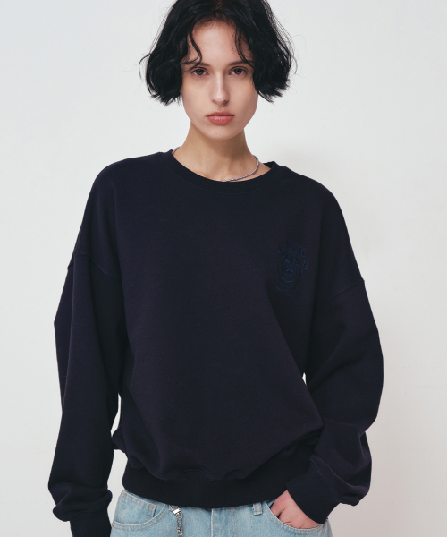NICK&NICOLE(ニックアンドニコール)の「MINI VOLUME NICOLE ROSE SWEATSHIRT_NAVY BLUE(スウェット・レディース・その他・FREE)」の1枚目の写真