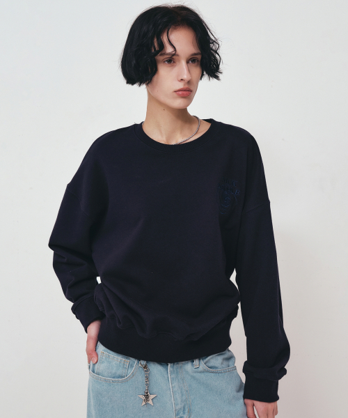 NICK&NICOLE(ニックアンドニコール)の「MINI VOLUME NICOLE ROSE SWEATSHIRT_NAVY BLUE(スウェット・レディース・その他・FREE)」の2枚目の写真