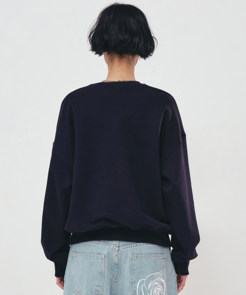 NICK&NICOLE(ニックアンドニコール)の「MINI VOLUME NICOLE ROSE SWEATSHIRT_NAVY BLUE(スウェット・レディース・その他・FREE)」の3枚目の写真