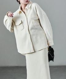 Fashion Letter（ファッションレター）の「セットアップ可能 裏フリース コーデュロイ シャツジャケット（シャツ/ブラウス）」