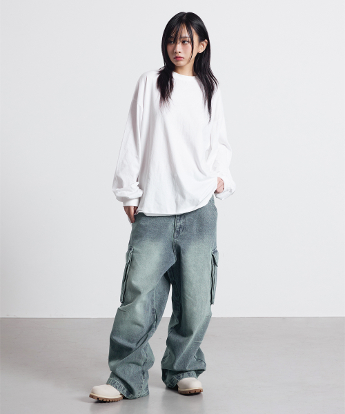 F.ILLUMINATE(フィルミネイト)の「スタンダードロングスリーブ-ライトグレー(Tシャツ/カットソー・レディース・その他・LARGE/X-LARGE/SMALL/MEDIUM)」の3枚目の写真