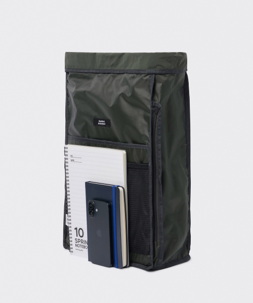 MUSINSA STANDARD（ムシンサスタンダード）の「リップストップメッシュポケットドローストリングバックパック[カーキ]（バックパック/リュック・レディース・その他・FREE）」の6枚目の写真