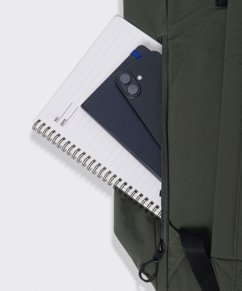 MUSINSA STANDARD（ムシンサスタンダード）の「リップストップメッシュポケットドローストリングバックパック[カーキ]（バックパック/リュック・レディース・その他・FREE）」の7枚目の写真