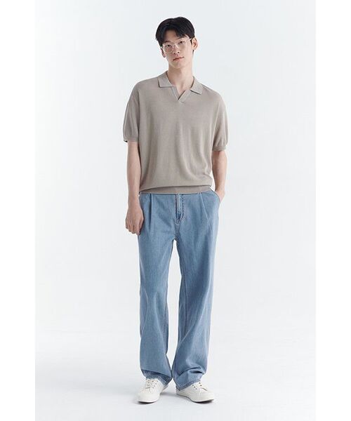 MUSINSA STANDARD（ムシンサスタンダード）の「クールタッチスリットネックニットポロシャツ[マッシュルーム]（ニット/セーター・メンズ・その他・XX-LARGE/LARGE/MEDIUM/SMALL/X-LARGE）」の11枚目の写真