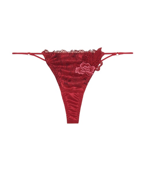 フェザーセレステ エンブロイダリーレース Tバック（ショーツ