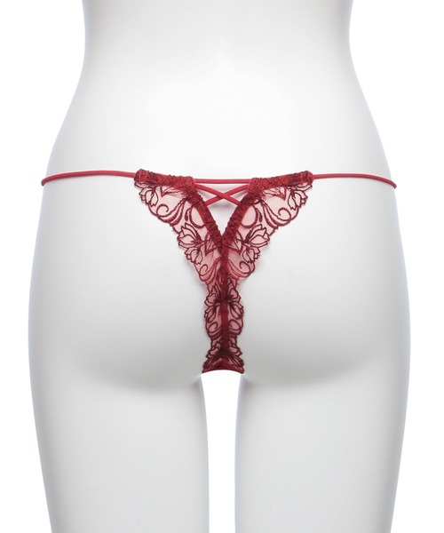 フェザーセレステ エンブロイダリーレース Tバック（ショーツ