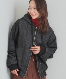 Cutie Blonde | 【ダブルZIP】大人カジュアルスタイルに デニム中綿フーディーブルゾン(ブルゾン)