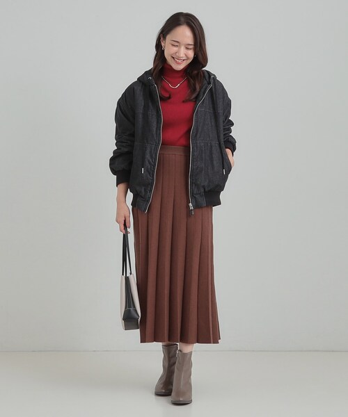 セール】デニム中綿フーディーブルゾン（ブルゾン）｜Cutie Blonde