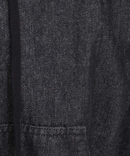 Cutie Blonde（キューティーブロンド）の「【ダブルZIP】大人カジュアルスタイルに デニム中綿フーディーブルゾン（ブルゾン・レディース・ブラック/ネイビー・00）」の6枚目の写真