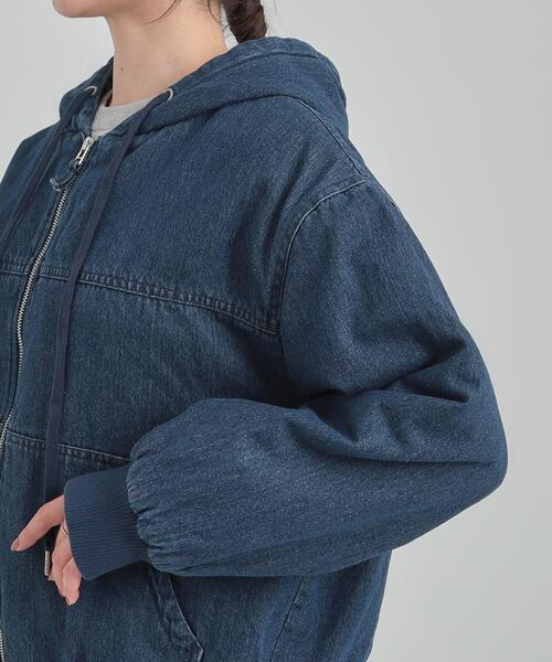セール】デニム中綿フーディーブルゾン（ブルゾン）｜Cutie Blonde