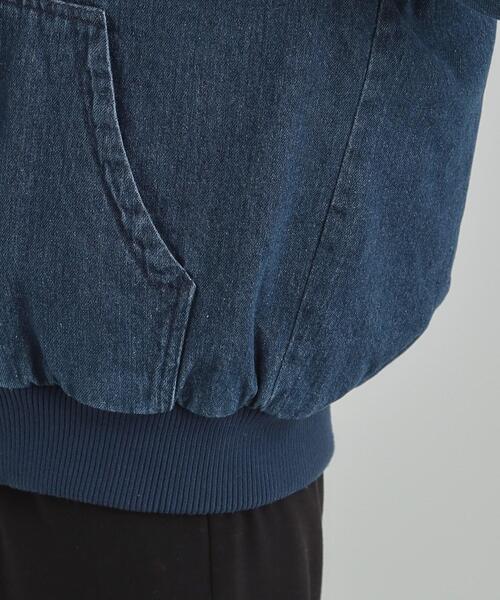 Cutie Blonde（キューティーブロンド）の「【ダブルZIP】大人カジュアルスタイルに デニム中綿フーディーブルゾン（ブルゾン・レディース・ブラック/ネイビー・00）」の17枚目の写真