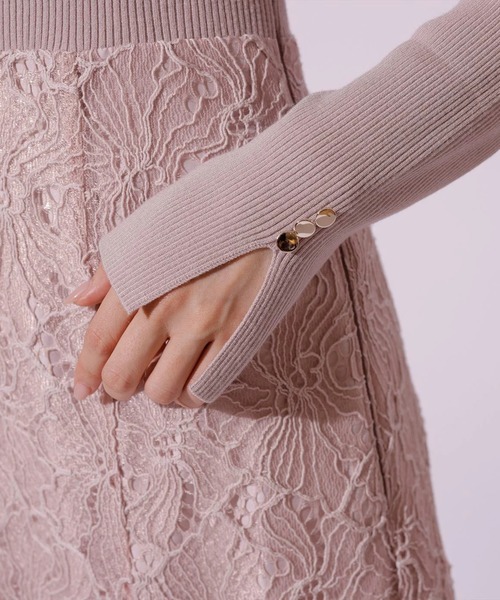 Mystrada(マイストラーダ)の「コードレースドッキングワンピース(ワンピース・レディース・ベージュ系その他/ブラック/ピンクベージュ・36/38)」の11枚目の写真